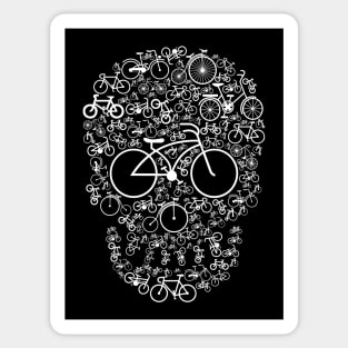 Skull Bicycles Abstract Sticker